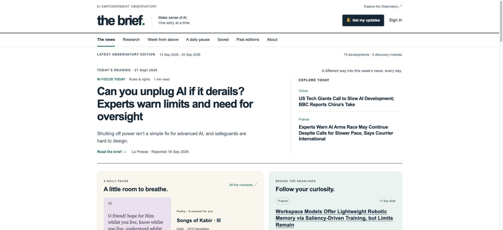 The Brief, the platform created and developed by Kedma Hamelberg